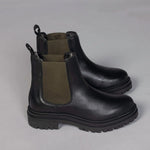 Yolla Fur Lined Chelsea Boots in Black