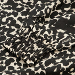 Natalia Leopard Print Dress in Black/Oat