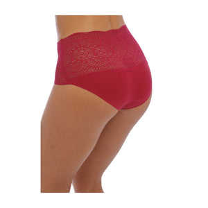 Lace Ease Full Briefs in Red