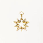 Stella Starburst Charm - Gold