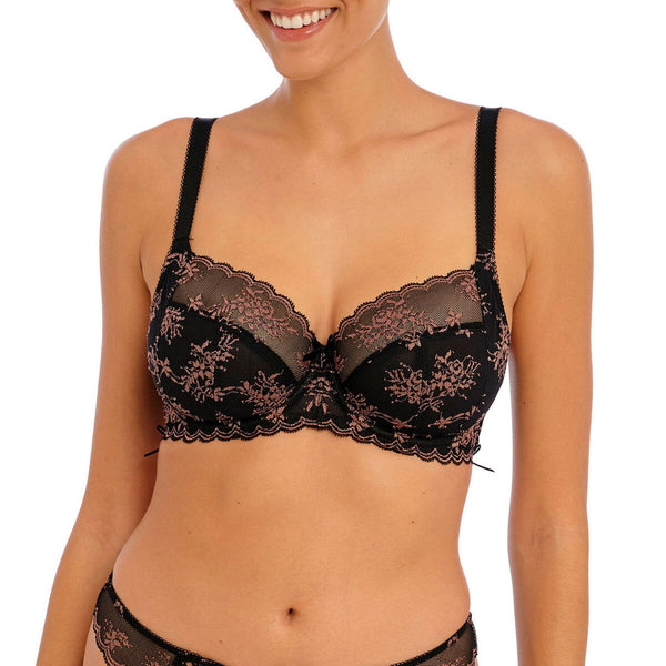 FREYA Offbeat Decadence UW Side Support Bra in Black
