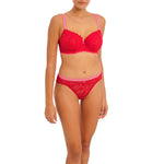 Offbeat UW Padded Half Cup Bra in Chilli Red