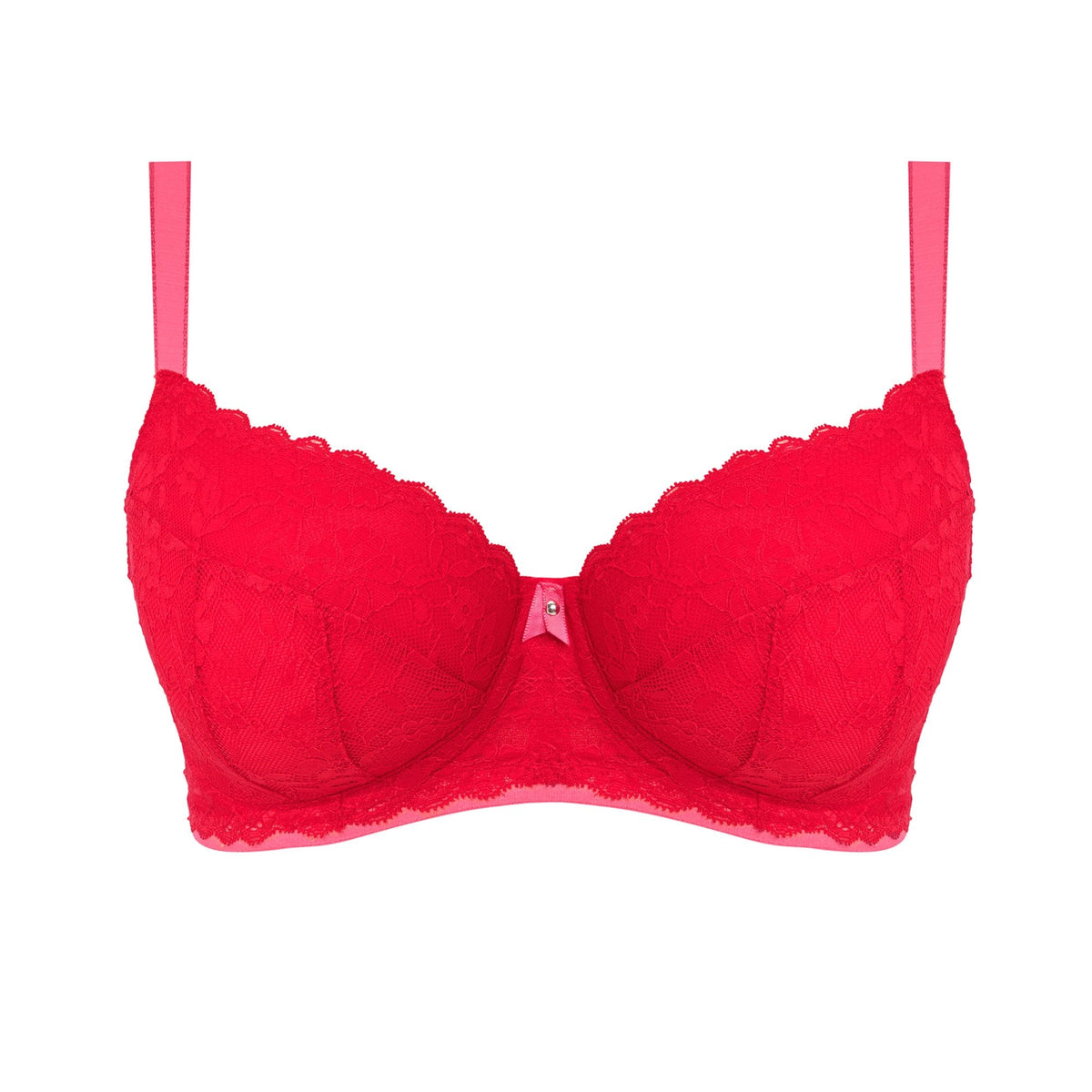 FREYA Offbeat UW Padded Half Cup Bra in Chilli Red