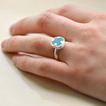 Serene Ring in Blue Chalcedony