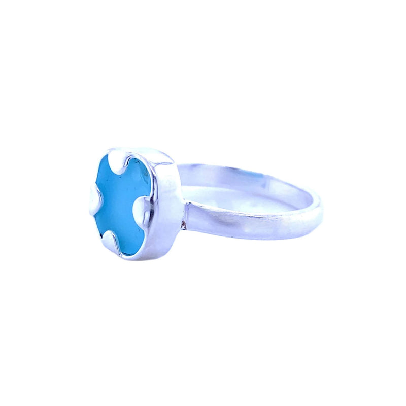 Serene Ring in Blue Chalcedony