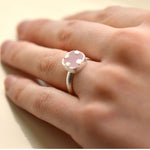 Serene Ring in Pink Chalcedony