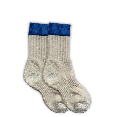 IVY ELLIS Ladies Meyer Munro Boot Socks in Cream/Blue