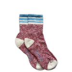 Ladies Nairn Cotton Socks in Plum/Blue