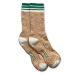 Mens Gairloch Cotton Socks in Brown Marl/Green