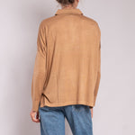JEAN & TEMPLE Silk & Cashmere Shirt in Caramel
