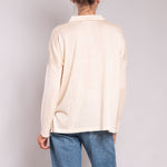 JEAN & TEMPLE Silk & Cashmere Shirt in Light Oat