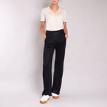 Silk & Cashmere Trousers - Black