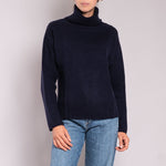Thick Roll Neck Jumper - Navy