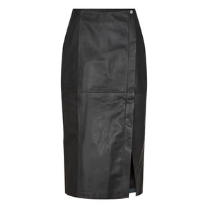 Globa Leather Skirt in Black