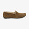 LOAKE Guards Shearling Lined Suede Slippers in Tan
