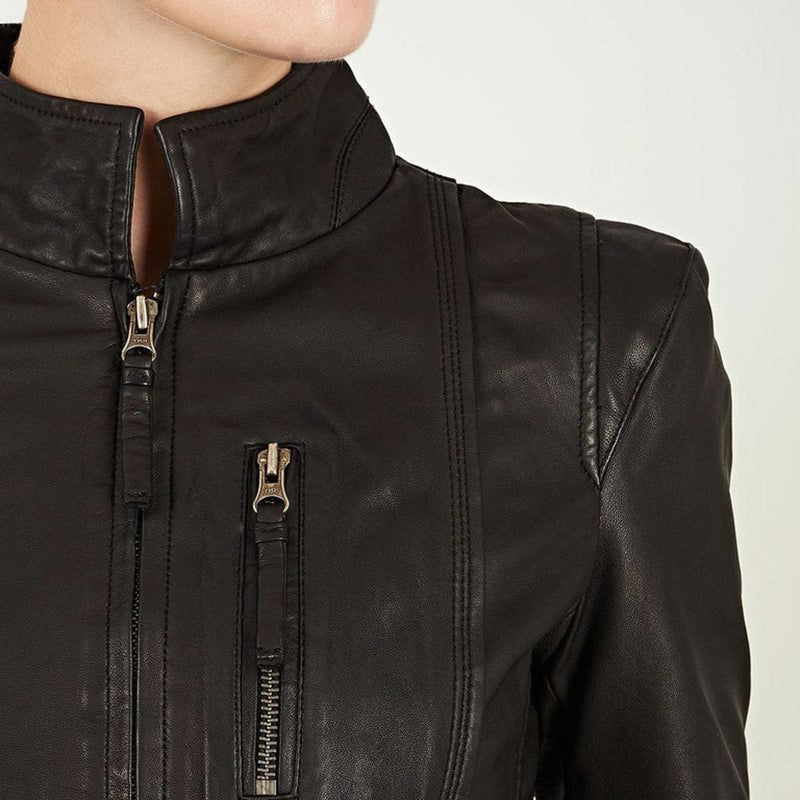 Rucy Leather Jacket in Black
