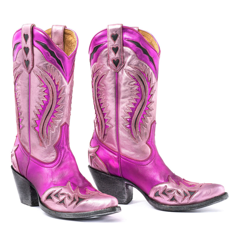 Dragon Love Cowboy Boots - Barbie pink