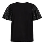 MMPinter Sequin T Shirt in Black