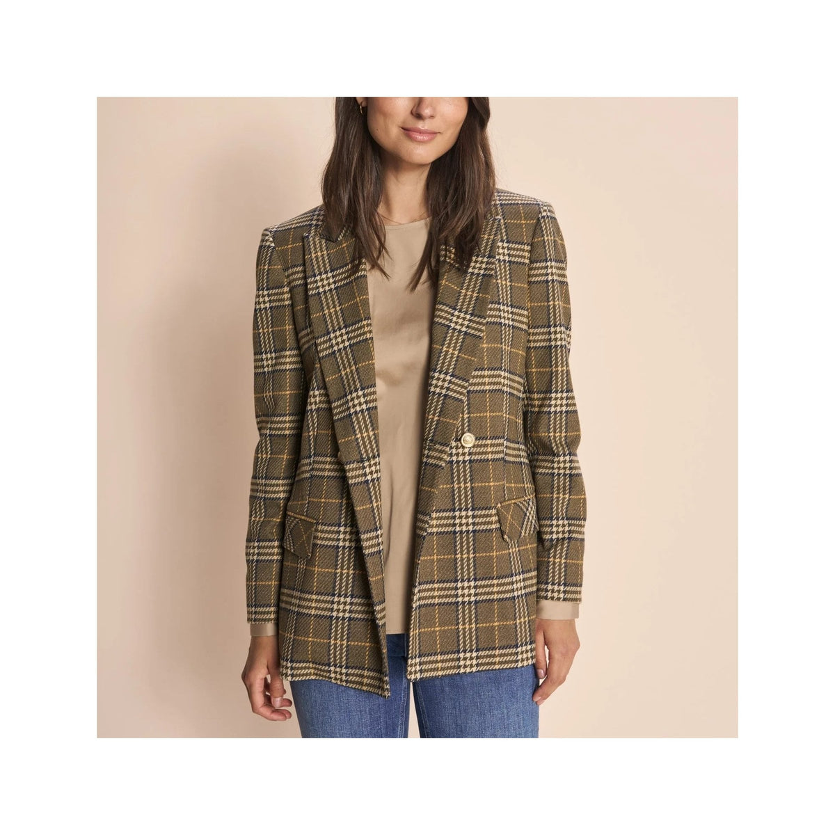 MOS MOSH MMWanda Soft Twill Blazer in Fir Green