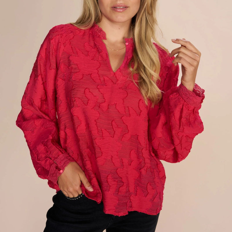 MMNovia Blouse in Bright Rose