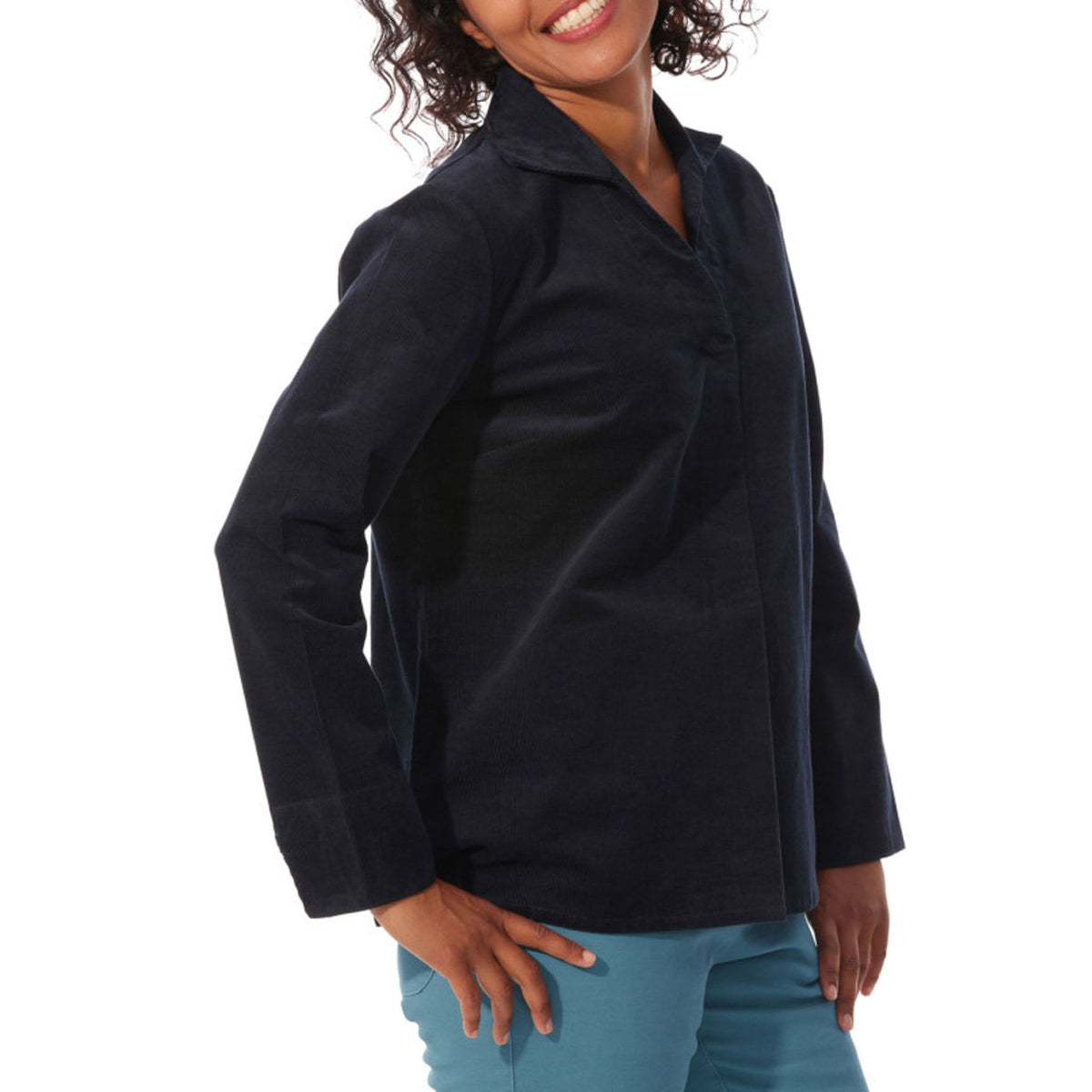 MOUSQUETON Rodalia 3/4 Sleeve Top in Marine