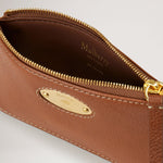 MULBERRY Mulberry Plaque Small Zip Coin Pouch in Oak