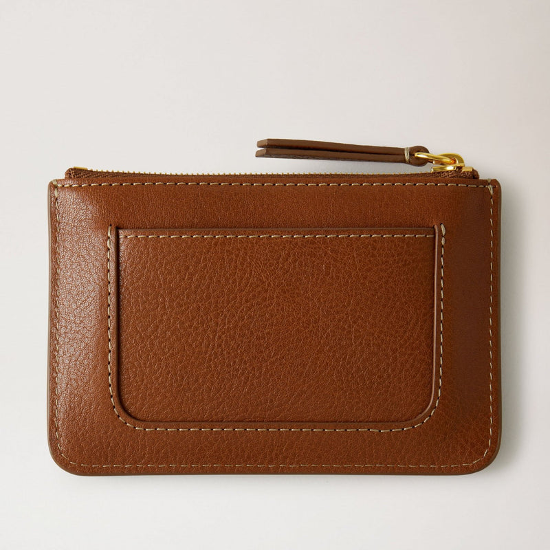 Mulberry Plaque Small Zip Coin Pouch - Oak