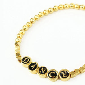 Dance Beaded Bracelet - Gold