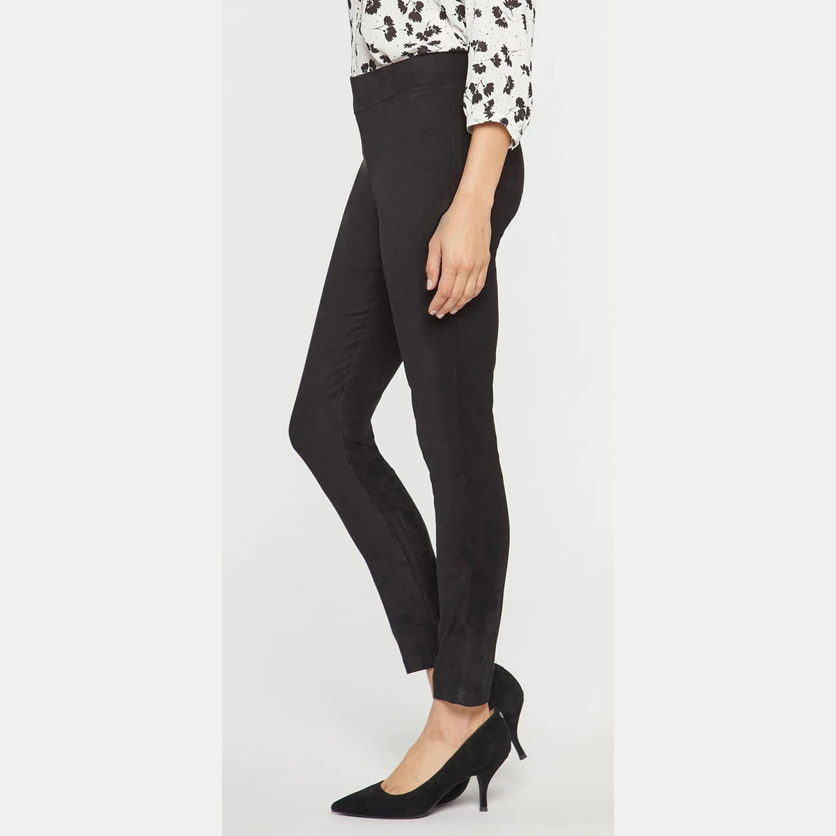 NYDJ Faux Suede Leggings in Black