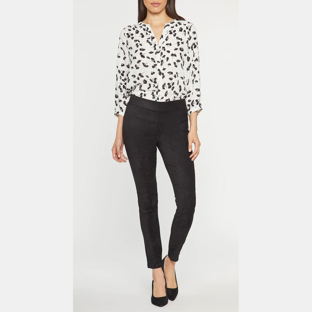 NYDJ Faux Suede Leggings in Black