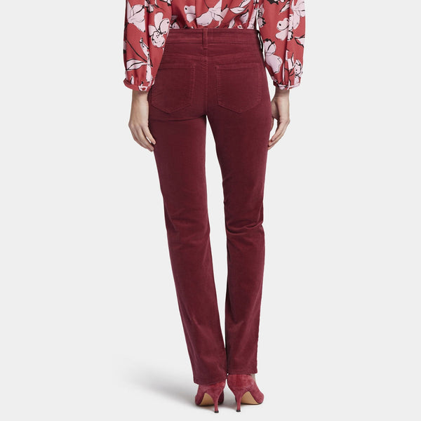NYDJ Marilyn Cord Trousers in Cranberry Pie