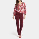 NYDJ Marilyn Cord Trousers in Cranberry Pie
