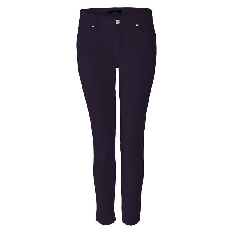 Baxtor Cropped Corduroy Trousers in Dark Blue