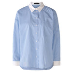 Stripe L/S Shirt in Light Blue/White