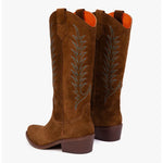 Goldie Embroidered Cowboy Boots - Peat