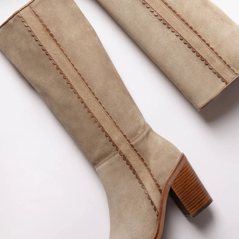 PENELOPE CHILVERS Lucia Rociera Suede Boots in Pumice