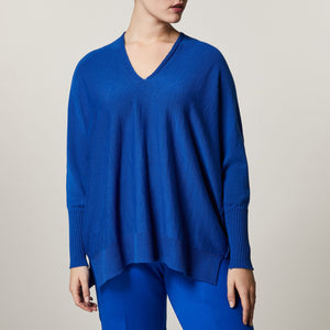 Azzurro Merino Wool-Blend Sweater in China Blue