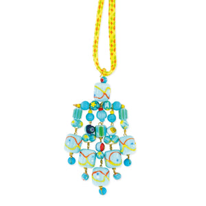 Collect Chime Necklace - Blue/yellow