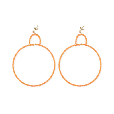PHILIPPA KUNISCH Large Hoop Earrings in Orange