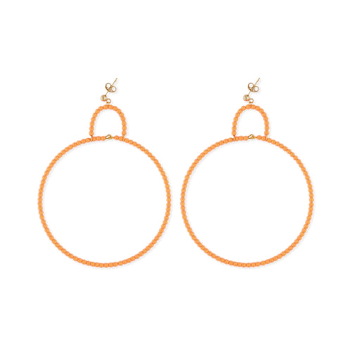 PHILIPPA KUNISCH Large Hoop Earrings in Orange