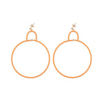 Large Hoop Earrings - Orange
