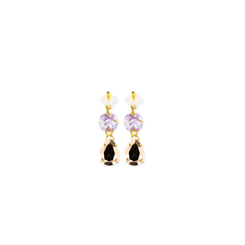 Small Bling Earrings - Lilac/rose gold