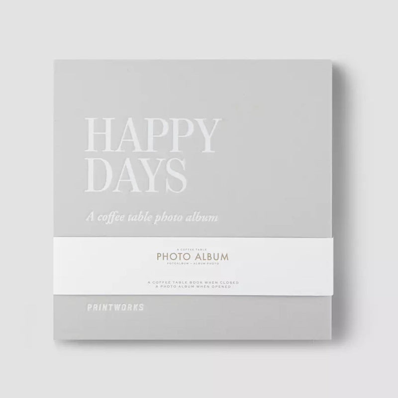 Happy Days Photo Album - Light grey