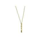 Bamboo Letter I Necklace in Gold