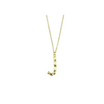 Bamboo Letter J Necklace in Gold