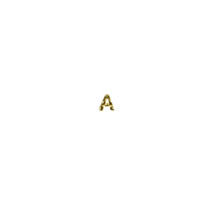 Letter A Stud Earring in Gold Plated