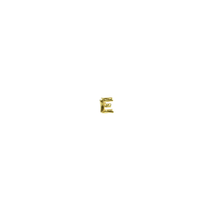 Letter E Stud Earring - Gold plated