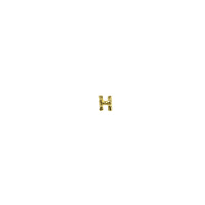 Letter H Stud Earring in Gold Plated