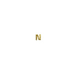 Letter N Stud Earring - Gold plated