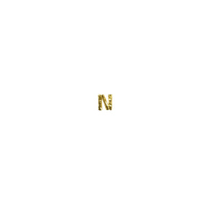 Letter N Stud Earring - Gold plated